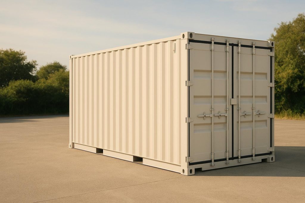 Secure outdoor seacan ideal for long-term storage of valuables.